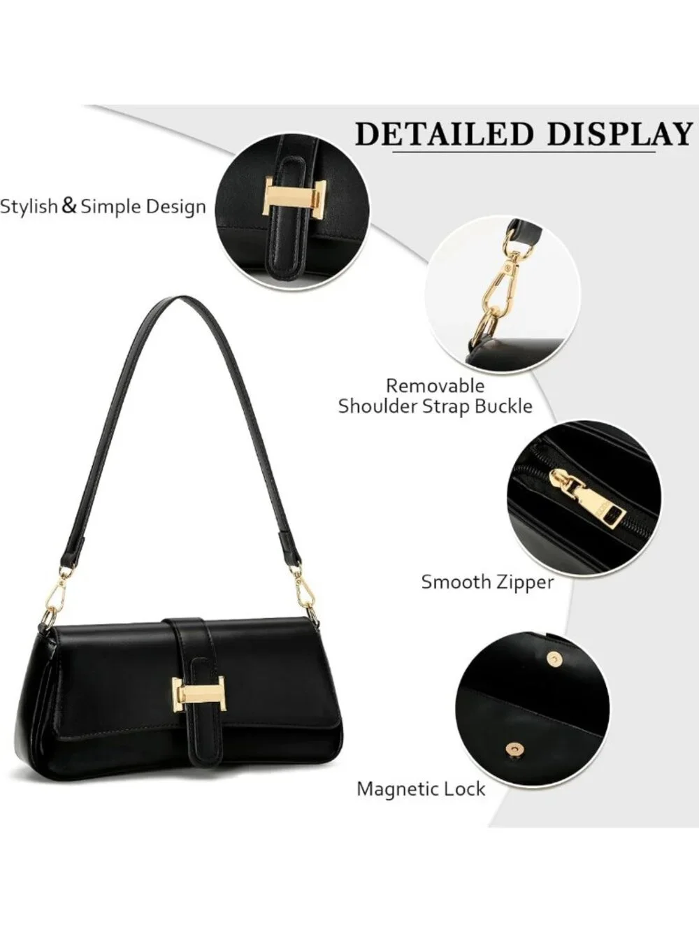 Trendy Mini Retro Hobo Bag for Women | Vegan Leather Clutch with Zipper Closure